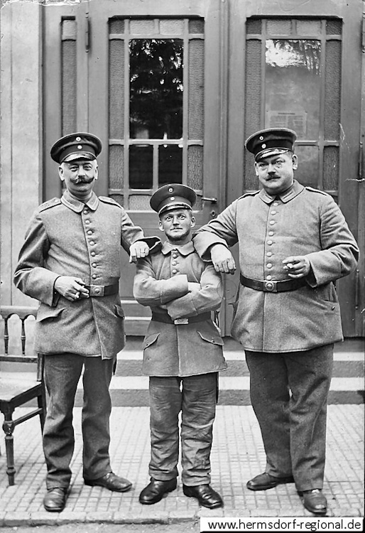 Emil Vetter (links) als Soldat	im 1. Weltkrieg